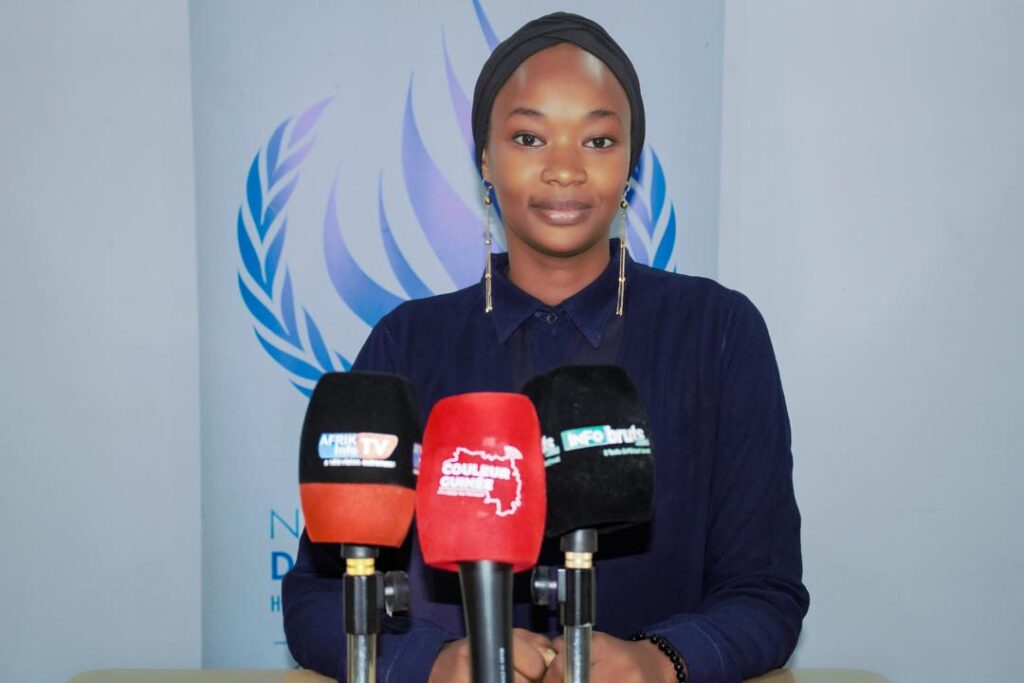 La représentante du Club des Jeunes Filles Leaders de Guinée, Hélène Diallo